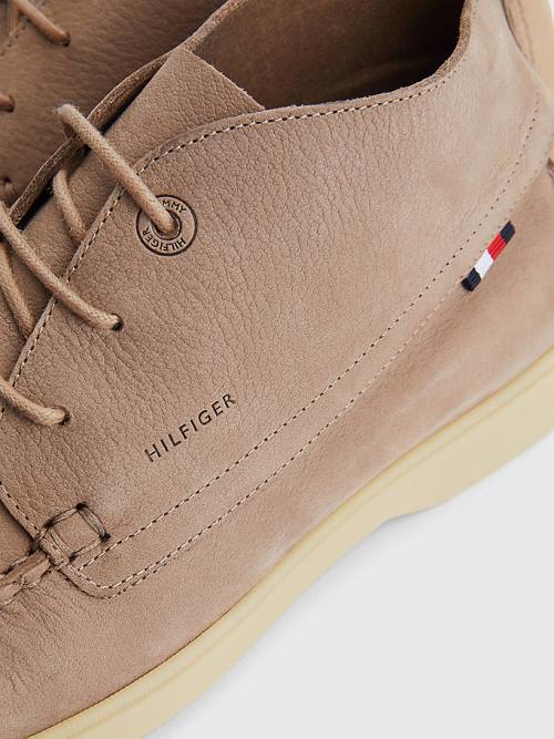 Buty Codzienne Tommy Hilfiger Nubuck Chukka Męskie Khaki | TH120HTY