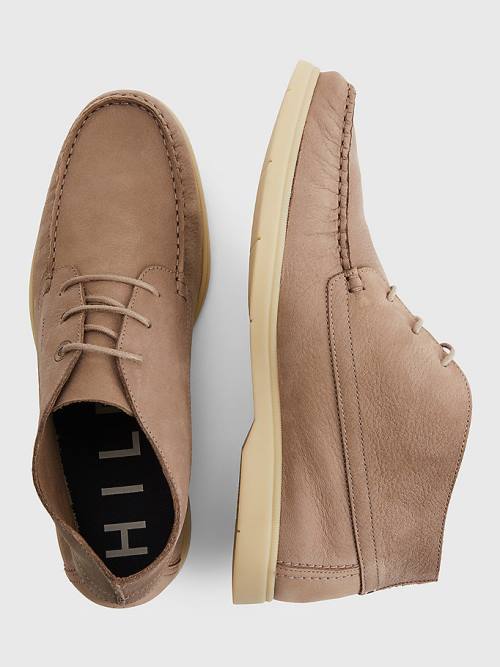 Buty Codzienne Tommy Hilfiger Nubuck Chukka Męskie Khaki | TH120HTY