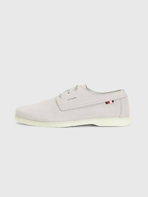 Buty Codzienne Tommy Hilfiger Nubuck Koronkowe-Up Męskie Szare | TH475DMJ