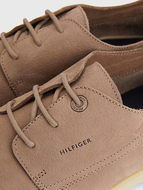 Buty Codzienne Tommy Hilfiger Nubuck Koronkowe-Up Męskie Khaki | TH943CUP