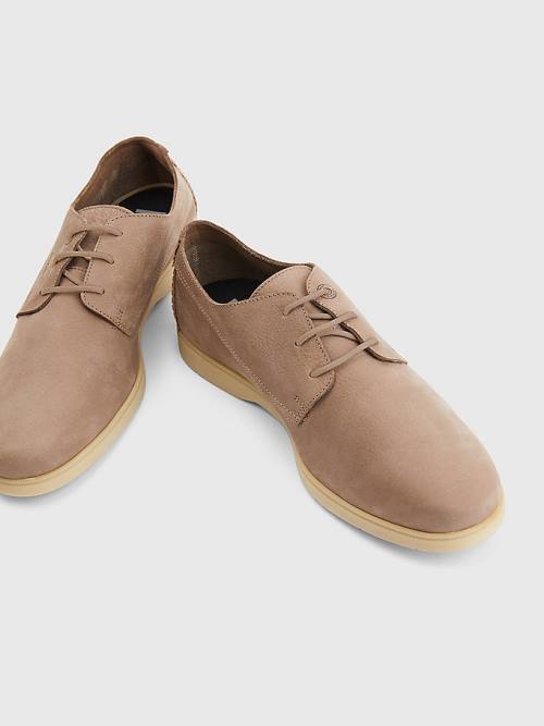 Buty Codzienne Tommy Hilfiger Nubuck Koronkowe-Up Męskie Khaki | TH943CUP