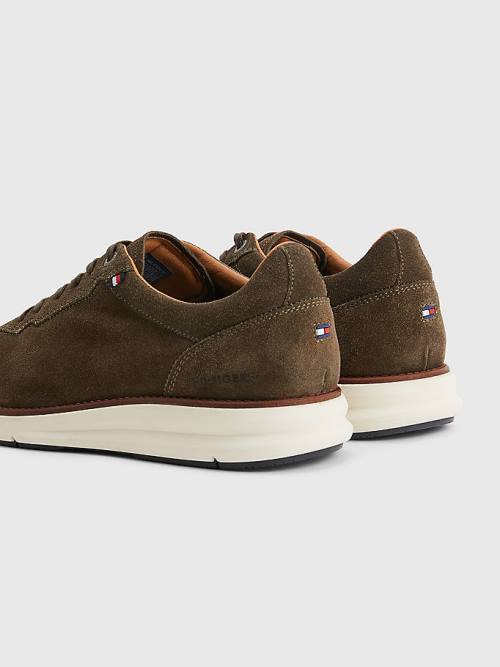 Buty Codzienne Tommy Hilfiger Premium Hybrid Zamszowe Męskie Brązowe | TH835AKG