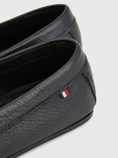 Buty Eleganckie Tommy Hilfiger Classics Skórzane Driving Męskie Czarne | TH530KDQ