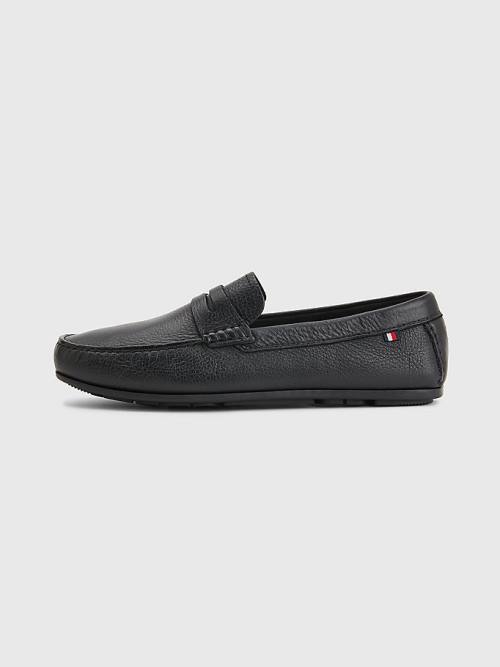 Buty Eleganckie Tommy Hilfiger Classics Skórzane Driving Męskie Czarne | TH530KDQ