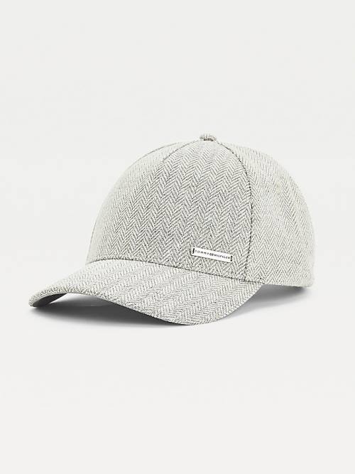 Czapki Tommy Hilfiger Elevated Essential Herringbone Cap Męskie Szare | TH916ZTX