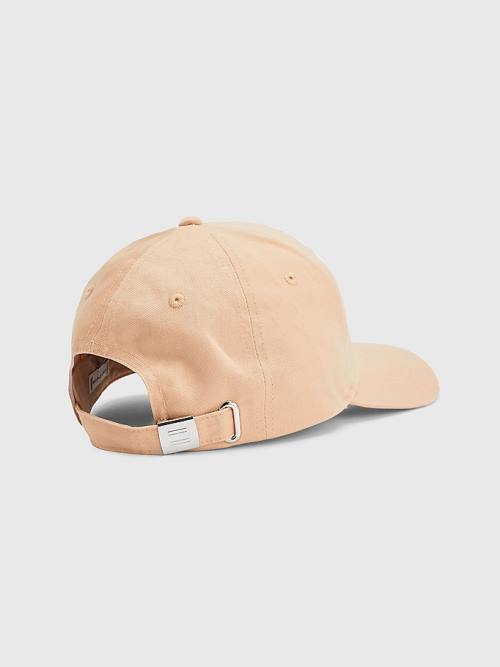 Czapki Tommy Hilfiger Essential Organic Bawełniane Flag Cap Damskie Beżowe | TH985PCO