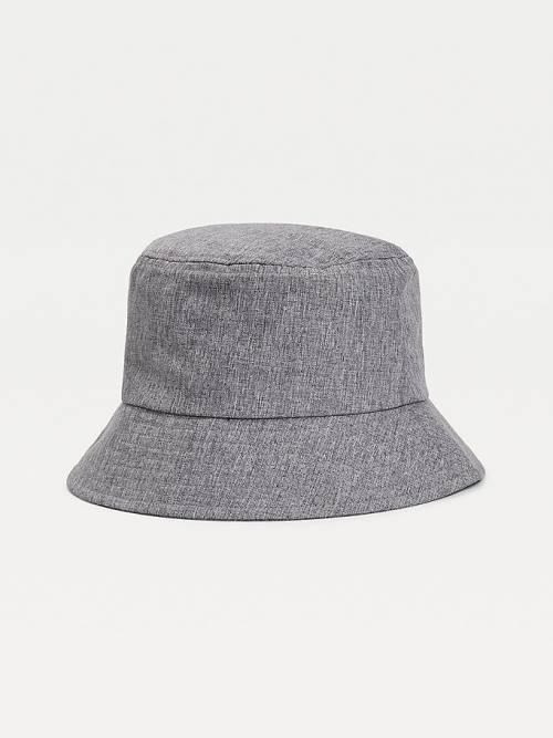 Czapki Tommy Hilfiger Recycled Melange Bucket Męskie Szare | TH513PWV