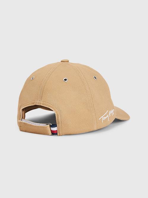 Czapki Tommy Hilfiger TH Modern Signature Embroidery Cap Męskie Khaki | TH038BFQ