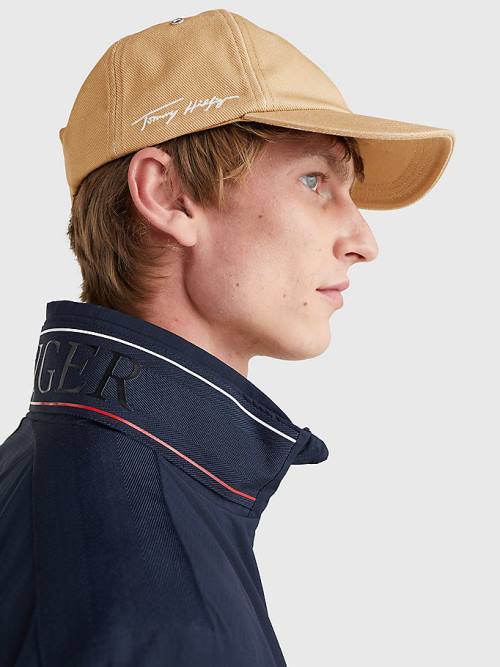 Czapki Tommy Hilfiger TH Modern Signature Embroidery Cap Męskie Khaki | TH038BFQ