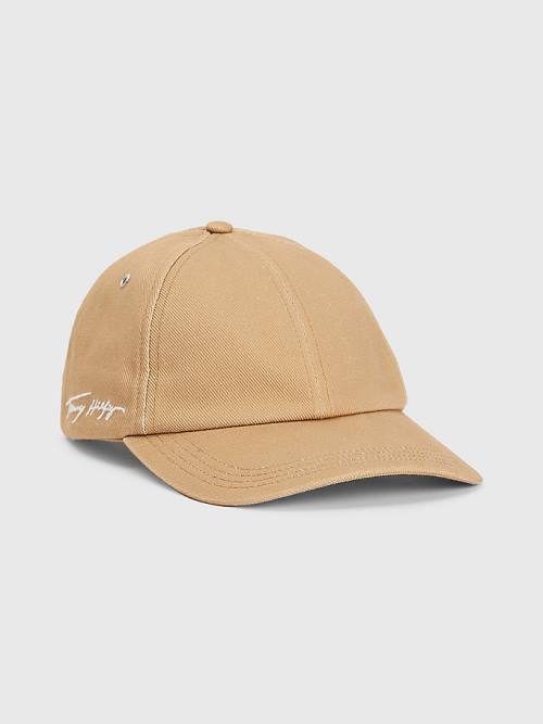 Czapki Tommy Hilfiger TH Modern Signature Embroidery Cap Męskie Khaki | TH038BFQ