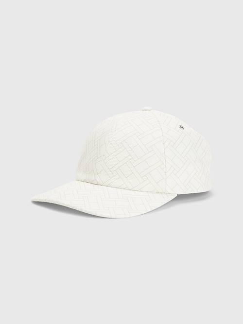 Czapki Tommy Hilfiger TH Modern Signature Embroidery Cap Męskie Białe | TH728SNL