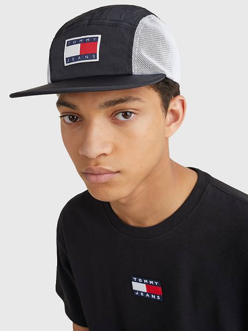 Czapki Tommy Hilfiger Travel Mesh Cap Męskie Czarne | TH460JKB