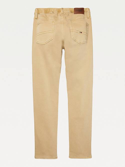 Jeansy Tommy Hilfiger Adaptive Elasticated Slim Straight Męskie Khaki | TH365RMQ