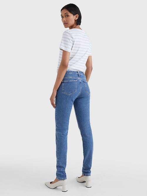 Jeansy Tommy Hilfiger Classics High Rise Straight Faded Damskie Denim | TH248ZBT