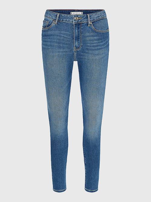 Jeansy Tommy Hilfiger Curve Harlem High Rise Super Skinny TH Flex Damskie Denim | TH605JEK