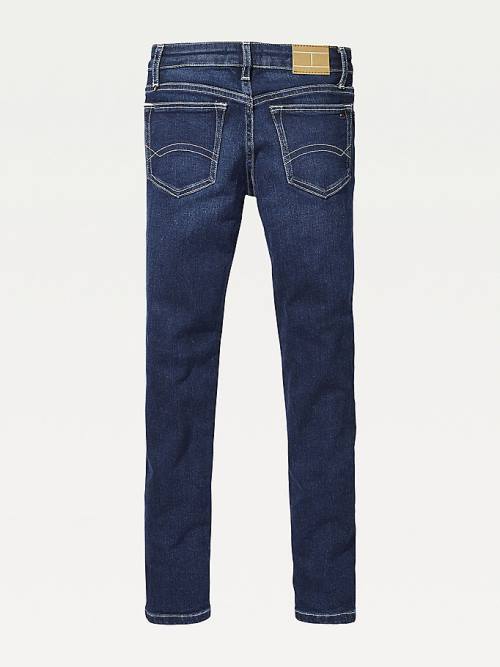 Jeansy Tommy Hilfiger Dark Wash Skinny Chłopięce Denim | TH639JYQ