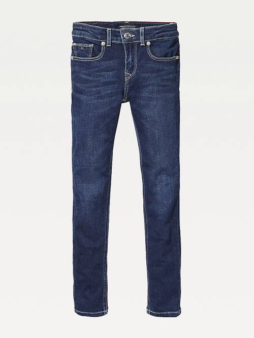 Jeansy Tommy Hilfiger Dark Wash Skinny Chłopięce Denim | TH639JYQ