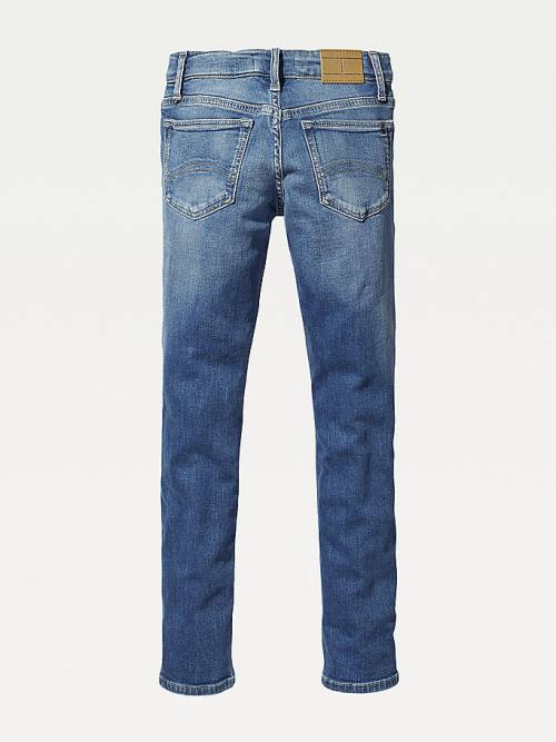 Jeansy Tommy Hilfiger Faded Skinny Chłopięce Denim | TH596BGS