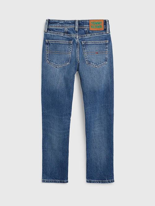 Jeansy Tommy Hilfiger Harper Straight Faded Dziewczynka Denim | TH608NBL