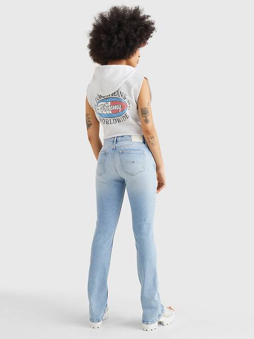 Jeansy Tommy Hilfiger Maddie Mid Rise Bootcut Faded Damskie Denim | TH762IXR