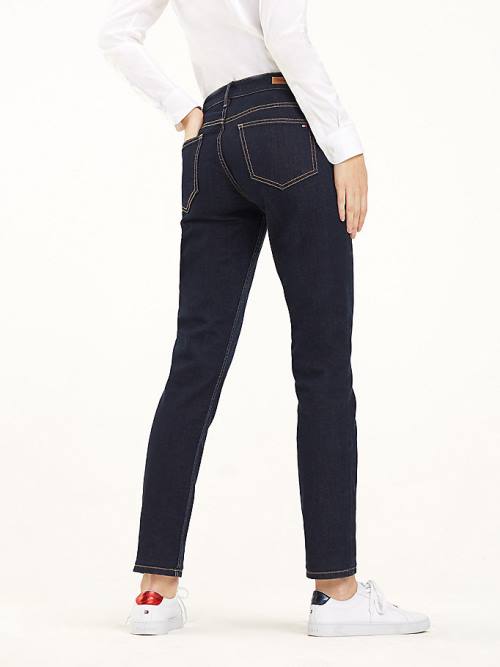 Jeansy Tommy Hilfiger Milan Heritage Organic Bawełniane Damskie Denim | TH481BKU