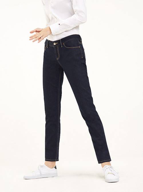 Jeansy Tommy Hilfiger Milan Heritage Organic Bawełniane Damskie Denim | TH481BKU