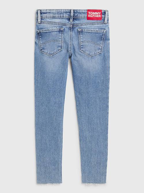 Jeansy Tommy Hilfiger Nora Distressed Dziewczynka Denim | TH053FEG