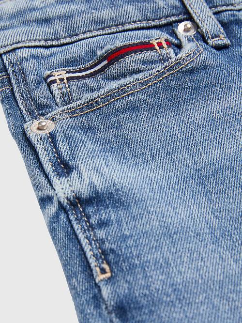 Jeansy Tommy Hilfiger Nora Distressed Dziewczynka Denim | TH053FEG