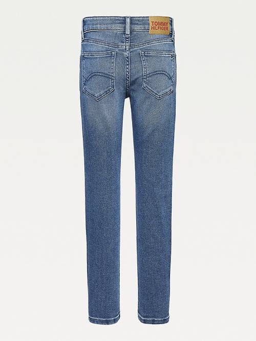 Jeansy Tommy Hilfiger Nora Skinny Faded Dziewczynka Denim | TH530QGE