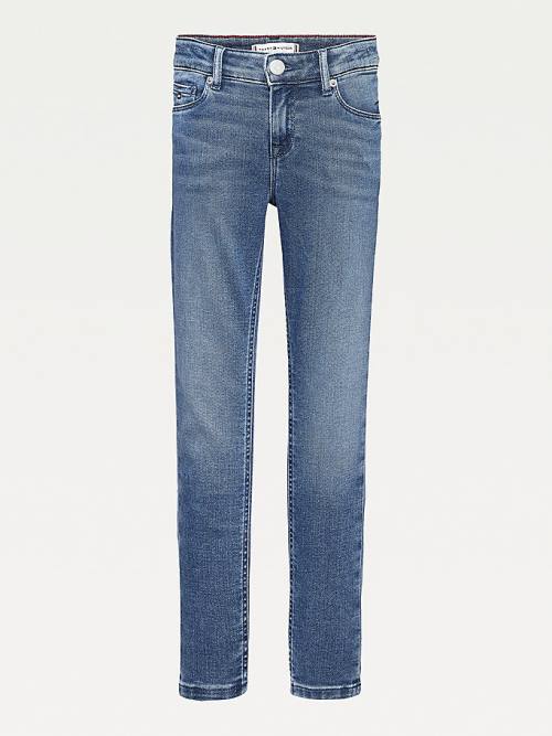 Jeansy Tommy Hilfiger Nora Skinny Faded Dziewczynka Denim | TH530QGE