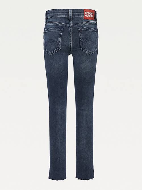 Jeansy Tommy Hilfiger Nora Skinny Raw Hem Dziewczynka Denim | TH036SQT