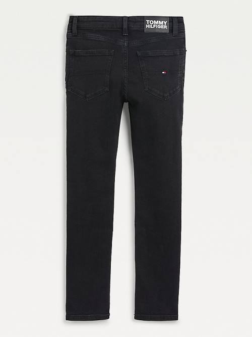 Jeansy Tommy Hilfiger Scanton Slim Black Chłopięce Denim | TH592TGZ