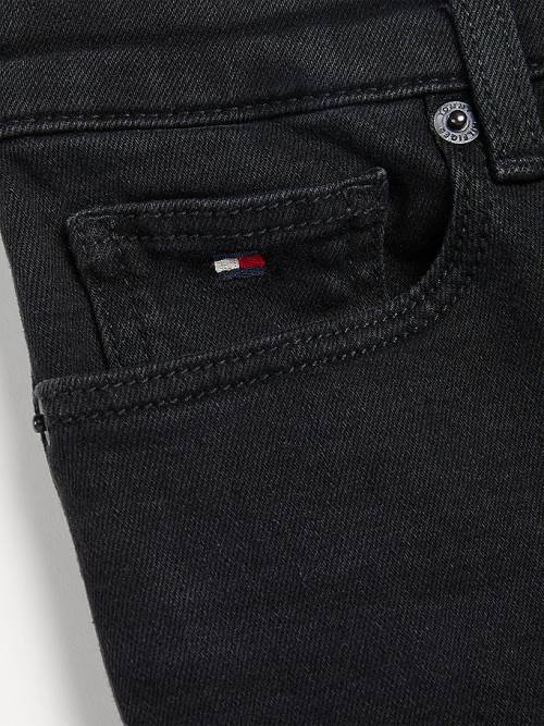 Jeansy Tommy Hilfiger Scanton Slim Black Chłopięce Denim | TH592TGZ