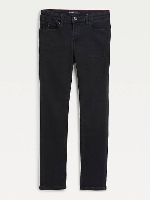 Jeansy Tommy Hilfiger Scanton Slim Black Chłopięce Denim | TH592TGZ