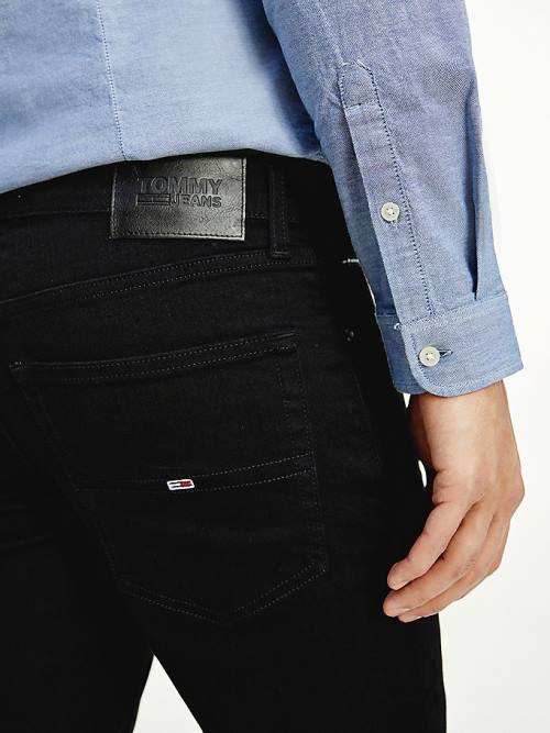 Jeansy Tommy Hilfiger Scanton Slim Fit Black Męskie Denim | TH795ZPQ