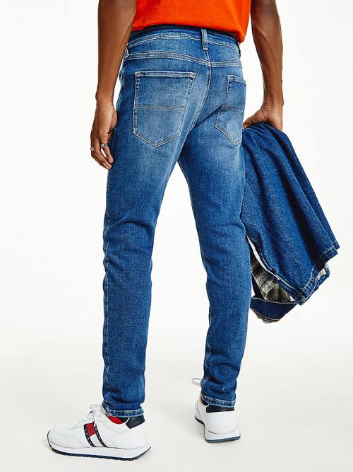 Jeansy Tommy Hilfiger Scanton Y Slim Męskie Denim | TH106WHL