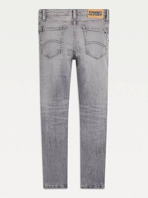 Jeansy Tommy Hilfiger Simon Skinny Faded Chłopięce Denim | TH139KCI