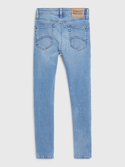 Jeansy Tommy Hilfiger Simon Skinny Faded Chłopięce Denim | TH318NFZ