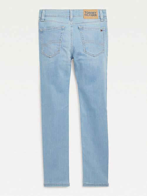 Jeansy Tommy Hilfiger Simon Skinny Faded Chłopięce Denim | TH357BYS