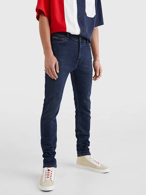 Jeansy Tommy Hilfiger Simon Skinny Fit Męskie Denim | TH716PLY