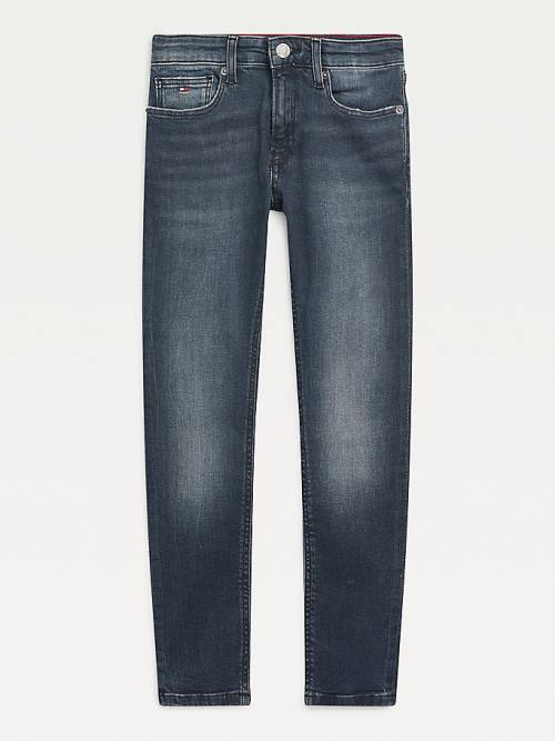 Jeansy Tommy Hilfiger Spencer Skinny Faded Chłopięce Denim | TH271JCY