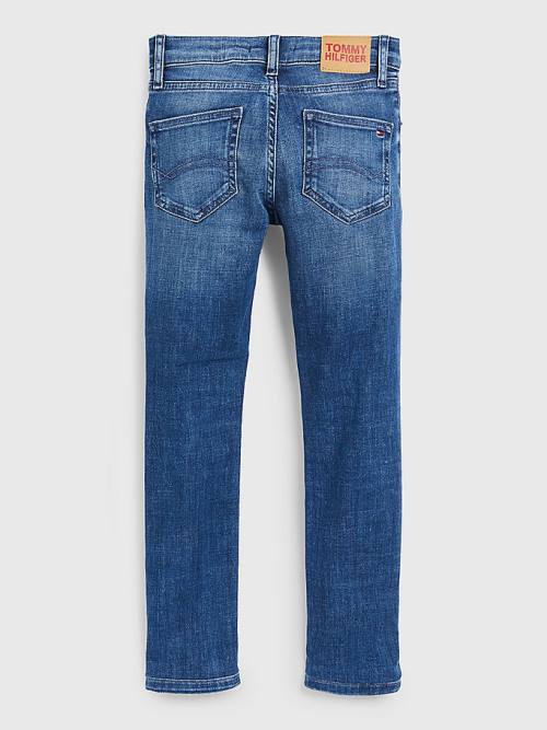 Jeansy Tommy Hilfiger Spencer Slim Tapered Faded Chłopięce Denim | TH940XTF