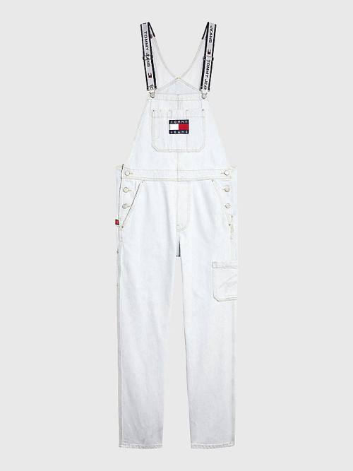 Jeansy Tommy Hilfiger Tommy Badge Dungarees Męskie Denim | TH093BVE