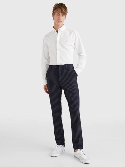 Koszule Tommy Hilfiger Organic Bawełniane Poplin Regular Fit Męskie Białe | TH320UPW