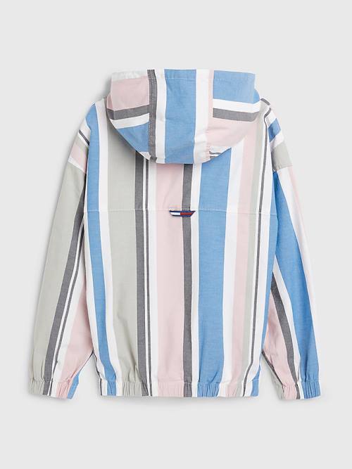 Koszule Tommy Hilfiger Pull-On Zakapturzony Stripe Chłopięce Białe | TH381XOR