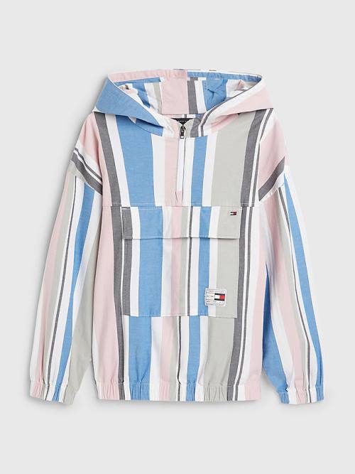 Koszule Tommy Hilfiger Pull-On Zakapturzony Stripe Chłopięce Białe | TH381XOR