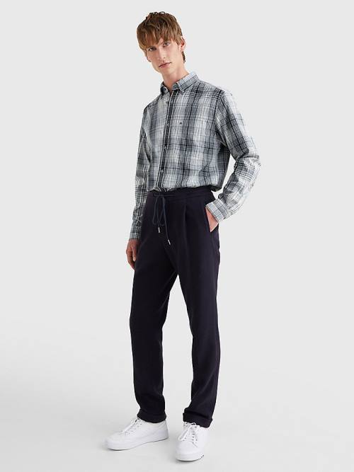 Koszule Tommy Hilfiger Shadow Check Relaxed Fit Męskie Szare | TH514QXB