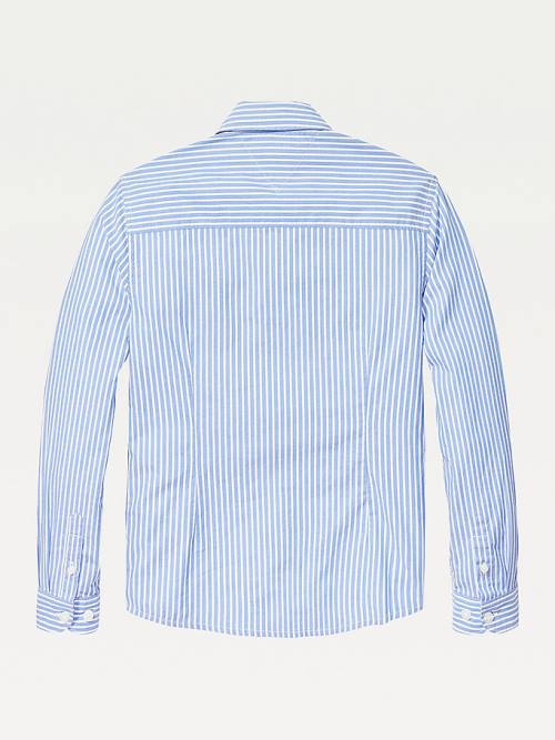 Koszule Tommy Hilfiger Stripe Oxford Chłopięce Niebieskie | TH982DCE