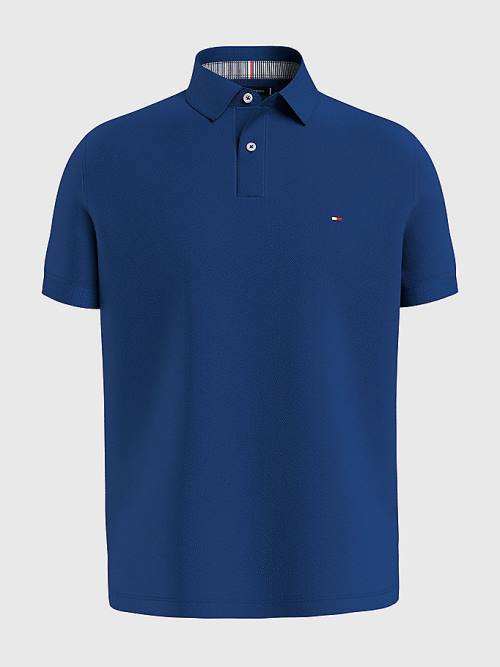 Koszulki Polo Tommy Hilfiger 1985 Essential TH Flex Męskie Niebieskie | TH024PDG