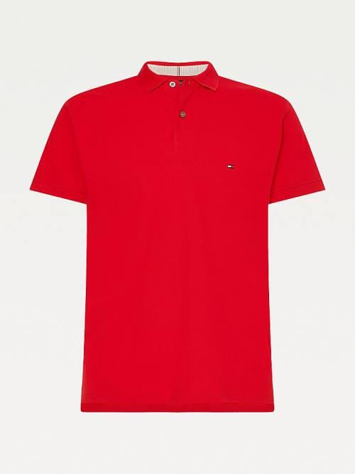 Koszulki Polo Tommy Hilfiger 1985 Essential TH Flex Męskie Czerwone | TH271KPA